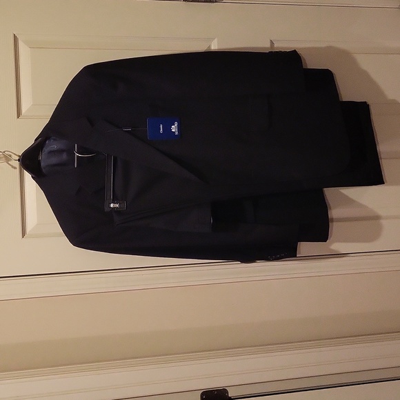 Stafford men's suit, jacket 50 L, pants 48W, Black color